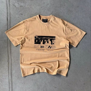 Camiseta Oversize de Algodón 100% de 180GSM con Cuello, Bordado y Estampado, Estilo Urbano, Antiencogimiento, Color Personalizado - Product Image 4