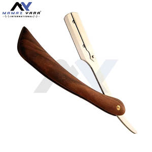 Navajas de Afeitar Manuales de Alta Calidad para Hombre, Navaja de Afeitar de Borde Recto con Mango de Madera para Uso en la Cara y el Cuerpo - Product Image 5