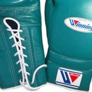 Gants de boxe professionnels à lacets, cuir véritable vert, gants d'entraînement et de sparring, équipement de combat artisanal - Product Image 4