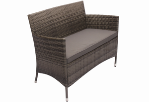 Ensemble de jardin en rotin pour l'extérieur Chaises de table Protection UV Chaise de table à manger Couleur grise Valence Cadre en acier Pe Rotin grossiste - Product Image 3