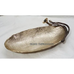 Cuenco de Metal de alta calidad para servir alimentos, cuenco decorativo recubierto de polvo blanco hecho a mano con soporte pulido dorado a precio al por mayor - Product Image 5