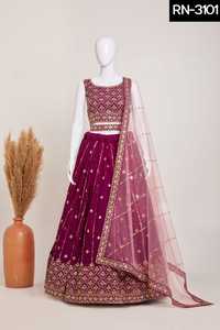 ชุดเดรสจีออเจ็ตต์ลีเฮงกาสำหรับผู้หญิงชุดเดรสโบลีสวมใส่แบบชนเผ่าอินเดียพร้อมลายปักเลื่อม - Product Image 5