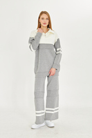 Conjunto de Dos Piezas de Punto de Alta Calidad para Mujer, con Cierre, Estilo Holgado, Informal, para Oficina, Suéter y Pantalones