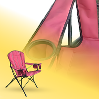 Chaise de camping pliable légère et portable en acier inoxydable avec logo personnalisable Mobilier d'extérieur au design moderne pour jardin et pique-nique