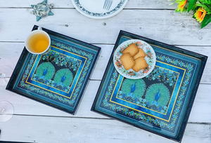 Bandeja de servicio de madera ecológica de alta calidad, diseño pequeño y mediano, estampado de vaca, estilo Meena, gran oferta, suministro al por mayor para platos - Product Image 3