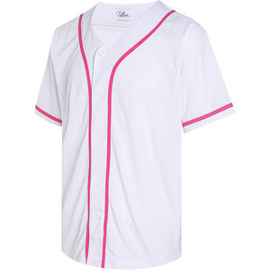 Maillot de baseball pour hommes OEM chemises boutonnées uniformes de sport hipster à manches courtes hip hop maillots de baseball personnalisés vente en gros vierge - Product Image 1