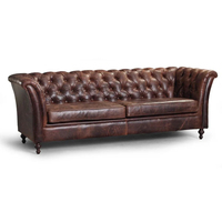 Canapé Chesterfield convertible 3 places moderne de luxe, nouveau design capitonné, en bois massif, pour salon, ensemble de meubles d'entrepôt