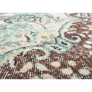 พรมขนสัตว์ถักมือสไตล์วินเทจ สีเบจและสีน้ำตาล ลายเหรียญรูปทรงสี่เหลี่ยมผืนผ้า ลวดลายนามธรรม สำหรับบ้านและทางเดิน ห้องนั่งเล่น-Pae-2801 - Product Image 3