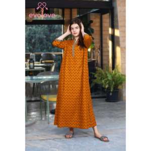 Chemise de nuit longue Evolve pour femme 100 % coton, super douce, décontractée, imprimée, pour dames - Product Image 6