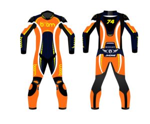 Combinaison de course coupe-vent de haute qualité Boomletcorp nouveau Design vêtements de sport de protection en cuir véritable pour adultes moto imprimée - Product Image 3