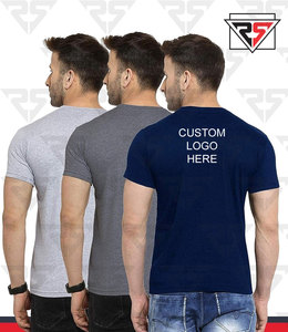 Men Oversized Solid Cotton T-Shirt Multi Colors OEM Customized Logo <b>Tshirts</b> For Men Sublimation or embroidery - Product Image 4