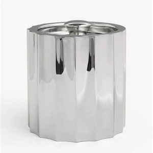 Cubo de hielo de metal de doble pared chapado en oro con asa elegante, duradero y perfecto para fiestas y uso en el bar del hogar - Product Image 5