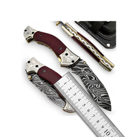 Couteau pliant de chasse et de camping en acier Damas de haute qualité, fait main, 8 pouces, OEM SIZZCO SFK-35, cadeau