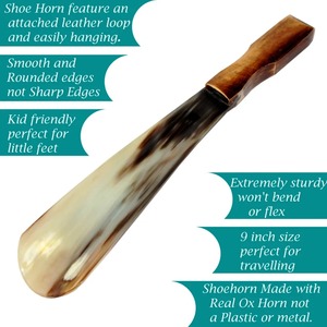 Luxury Natural Buffalo Ox Horn <b>Shoe</b> Horn Long Handle and Smooth for Gentle Easy Slip-In and <b>Shoe</b> Protection by AALIYAN IMPEX - Product Image 6