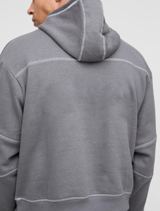OEM/ODM Winter 100% Cotton Fleece Heavyweight Oversized Drop Shoulder <b>Hoodies</b> with Custom Screen Printed Logo for Men - Product Image 2