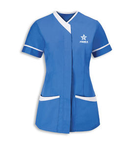 Uniforme de Hospital Personalizado para Mujer, Blusa de Enfermería con Cuello Camisero y Ribete Blanco, Túnica para Enfermeras - Product Image 4