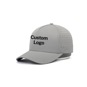 Manufacturer Direct Supply Original Golf Caps Blank 5 Panel Structured Laser Punched Adjustable Plastic Back Buckle Sports <b>Hat</b> - Product Image 2