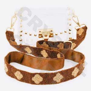 CRYSTAL CRAFT Gators Perles de verre pour bandoulière de sac, couleur personnalisée, style indien, taille personnalisée, logo personnalisé accepté, usage quotidien, modèle 2037 - Product Image 5