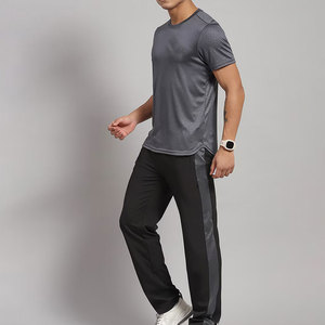 Lightweight Factory Direct Selling <b>Men</b> T Shirt And <b>Trouser</b> Set Cotton Breathable <b>Summer</b> Wear Look <b>Men</b> T Shirt And <b>Trouser</b> Set - Product Image 2