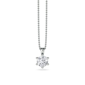 Colgante Solitario de Diamante Cultivado en Laboratorio de 0.30 Ct con Engaste de 5 Garras y Corte Redondo en Platino para Compromiso Nupcial - Product Image 1