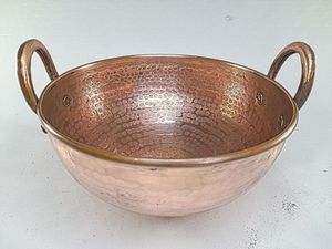 Bol de bain de pieds en cuivre avec poignées-Bol de spa de trempage de pédicure portable pour un usage domestique disponible en vrac - Product Image 4