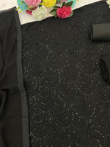 Traje de Georgette de imitación pesado y elegante más vendido con doble Santoon interior e inferior para fiesta y boda disponible para la venta - Product Image 4