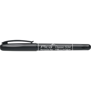 Paquete de 10 Marcadores Permanentes Pica CLASSIC con Punta Redonda de 1 mm de Ancho de Línea, Color Negro - Product Image 1