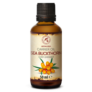 Huile de base d'argousier Aromatika 50ml, pressée à froid, 100% pure et naturelle, pour les soins de la peau, anti-âge et les soins capillaires - Product Image 1