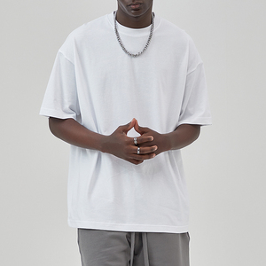 T-shirt imprimé pour hommes lourds T-shirt surdimensionné à manches courtes T-shirt blanc de haute qualité T-shirt pour hommes Livraison DDP - Product Image 1