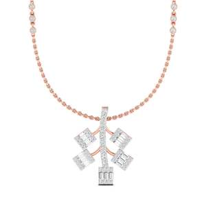 Colgante de Diamantes Redondos con Corte Fantasía, 1.09 Ct, Color E-F, Claridad VVS-VS, Diamante Cultivado en Laboratorio, en Oro de 14K, para Uso Diario, Regalo - Product Image 2