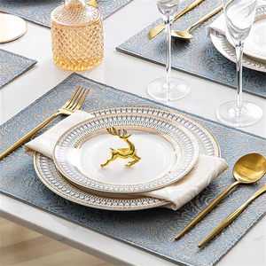 Décoration florale de table pour noël et bagues, décorations en bois, ensemble de décoration idéale en feuille métallique, rond de serviette - Product Image 2