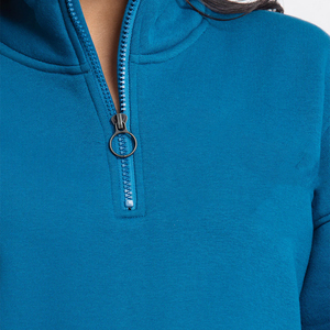 Sudadera de Mujer con Media Cremallera, Nuevo Diseño, 100% Algodón, Ligera, Color Sólido, Sudadera de Alta Calidad con Logotipo Personalizado - Product Image 6