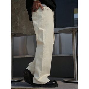 Pantalon en jean ample et droit pour homme, style funky, vintage, rétro, écologique, respirant, lavable, taille 28-42, mode urbaine, grandes tailles - Product Image 6