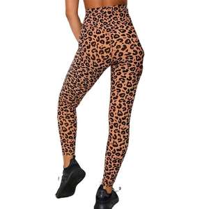 Mallas de compresión para correr de cintura alta para mujer, mallas de diseño muy único para gimnasio, pantalones de yoga con estampado de leopardo, mallas de alta moda - Product Image 2