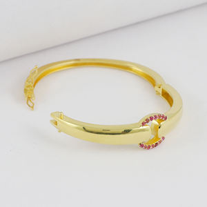 High Selling Trendy <b>Gold</b> Plated Ruby <b>Bracelet</b> for Women Engagement Wedding Anniversary Party Gift - Product Image 2