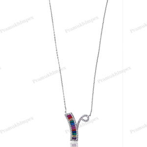 Colgante de moissanita VVS de Plata de Ley 925 con inicial personalizada, diseño de Hip Hop de alta calidad para hombres y mujeres para fiestas - Product Image 2