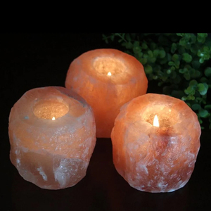 Top Trending Lightweight Himalayan Crystal Salt <b>Candle</b> Holder Factory Price Natural Crafts - Product Image 6