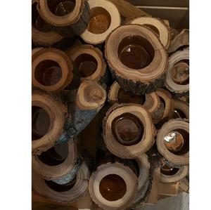 Bougeoirs et pots en bois de luxe, support à bougie artisanal de qualité supérieure pour la décoration de Noël et les cadeaux - Product Image 1