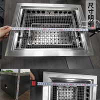 Gril de table sans fumée coréen de charbon de bois, gril de BBQ de barbecue de restaurant