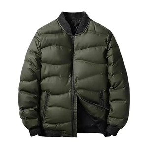 Warm Winter Shiny <b>Quilted</b> Puffer Jackets For Men's Windbreaker Padded <b>Thick</b> Black Hooded Jacket - Product Image 1