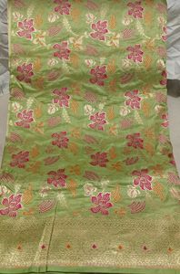 Saree en soie douce/Saree en soie imprimée/Saree en soie pour mariage Mysore Saree en soie Paithani Saree en soie Art Saree en soie Zari Work Silk - Product Image 5