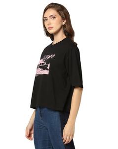 เสื้อยืดผู้หญิงผ้าฝ้ายระบายอากาศแขนสั้นสวมใส่สบายสไตล์ลำลองสำหรับฤดูร้อน - Product Image 1