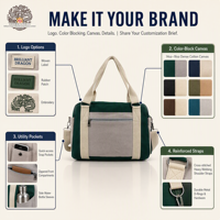 Sac fourre-tout en toile grande capacité pour femmes et hommes, sac bandoulière sportif multicolore, sac de voyage et de sport multi-poches avec fermeture éclair