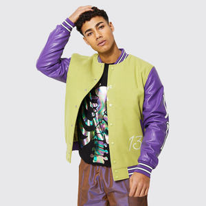 À la main Varsity Letterman Baseball Collegiate Red Varsity Jacket avec manches en cuir Varsity Jacket pour hommes et femmes - Product Image 1