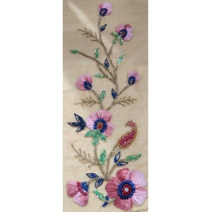 Eco-Friendly Heavy Beaded Lace <b>Fabric</b> Intricate Designs for Lehenga Borders Dupatta Accents Custom Bridal Outfit Creations Girls - Product Image 1