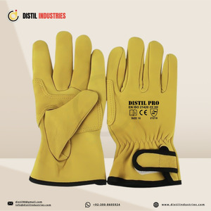 Gants de travail de sécurité en cuir de vachette de haute qualité, équipement de protection individuelle, gants de conduite, gants de construction industrielle - Product Image 3