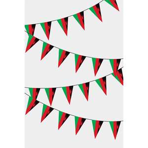 Guirnalda de Banderines Triangulares de Malawi para Decoración de Fiestas y Celebraciones - Product Image 1
