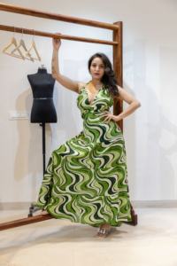 Robe décontractée en coton pour femmes 100% tissée confortable et respirante avec fermeture à cordon pour toutes les saisons - Product Image 6