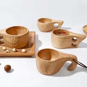 Verre à boire en bois naturel Tasse écologique pour l'eau ou le thé - Product Image 4