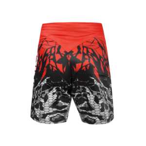 Pantalones Cortos de MMA Sublimados Blancos GREEN HILL (10543) con Logotipo Bordado, Servicio OEM, Ropa de Artes Marciales BJJ - Product Image 5